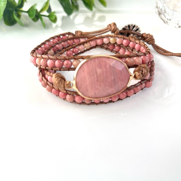 Bohemian Stone Bead Wrap Bracelet NWT - Picture 6 of 7